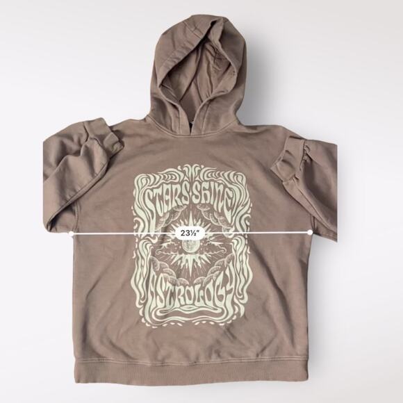 Divided Stars Shine Brown Astrology‎ Hoodie Size L - Picture 4 of 7